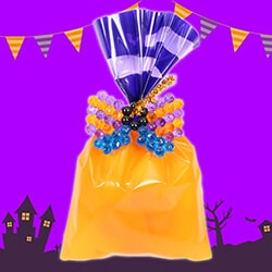 Halloween ribbon wrapping tag