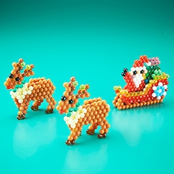 3D Reindeer and Santa
