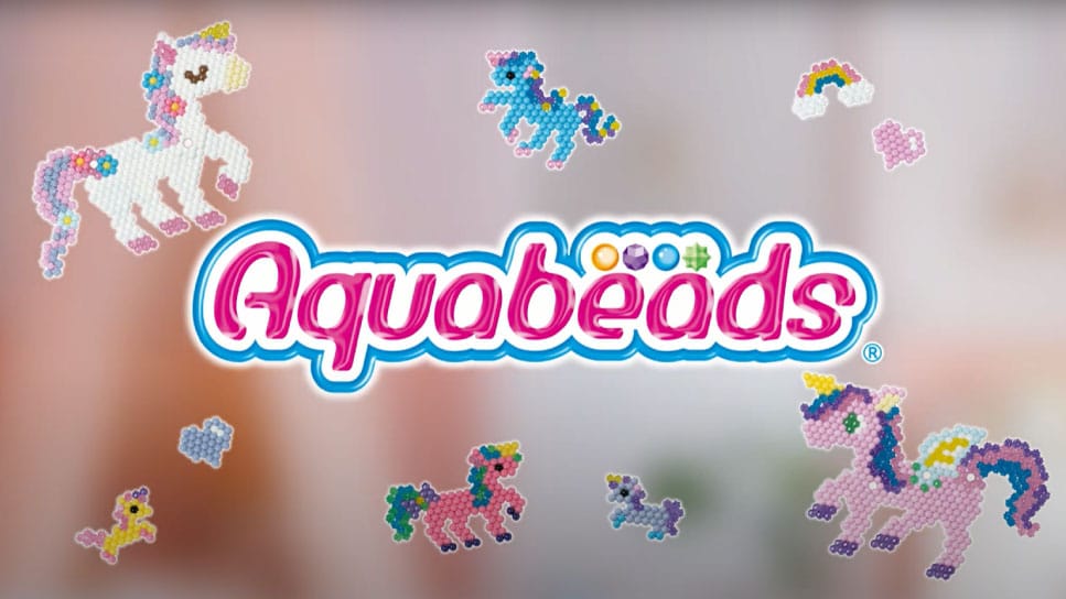 AquaBeads Magical Unicorn Party Pack, Complete Arts & Crafts  Bead Kit for Children - Over 2,500 Beads, Bead Stands, Play mat and Display  Stand : Toys & Games