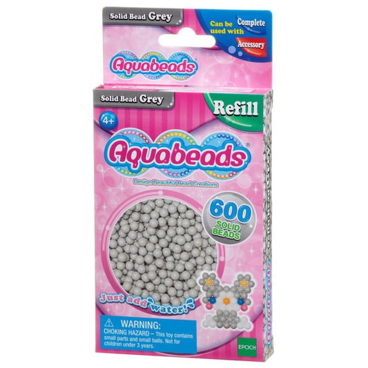 Gray Solid  Bead Pack (pink)