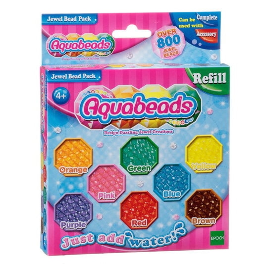 Jewel Bead Pack Aquabeads col 8 Set di Perline per Multicolore Perle 840 