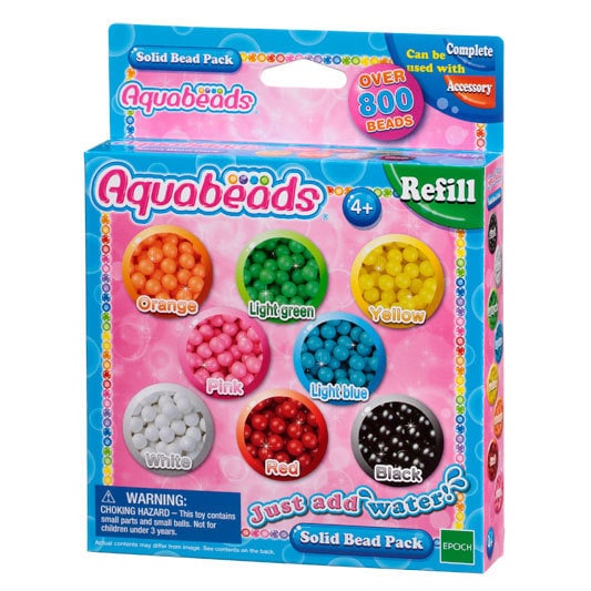 Aquabeads Solid Bead Pack Plata cuentas, diseño de flores