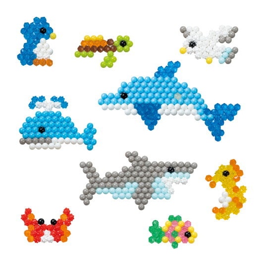 Aqua Beads 8000 Beads Container Animal Plush Set