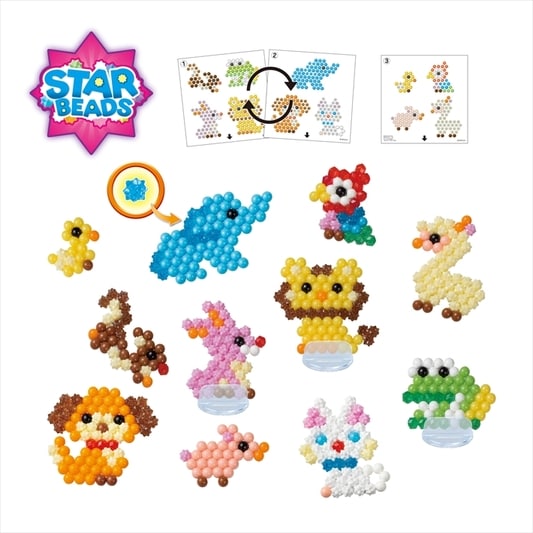 Perles à assembler AQUABEADS - 31602 - Amis animaux - Loisir créatif pour  enfant mixte jaune - Aquabeads